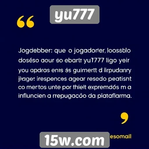 opiniões de jogadores sobre o yu777